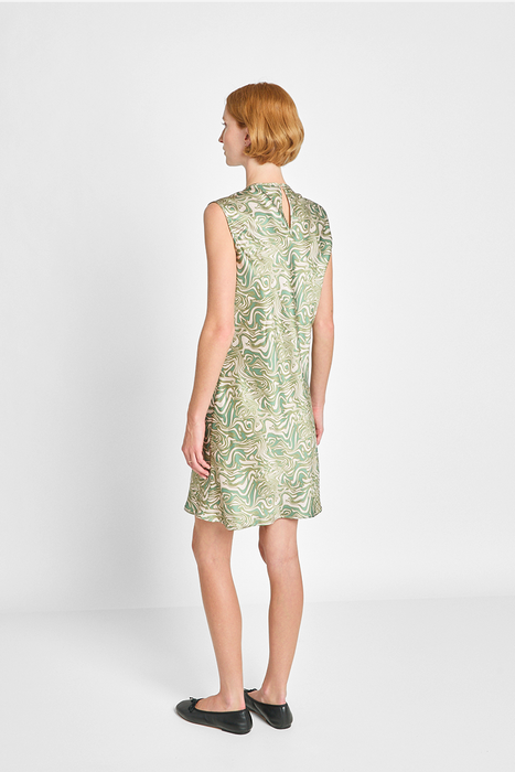 Free Association Dress - Green Swirl