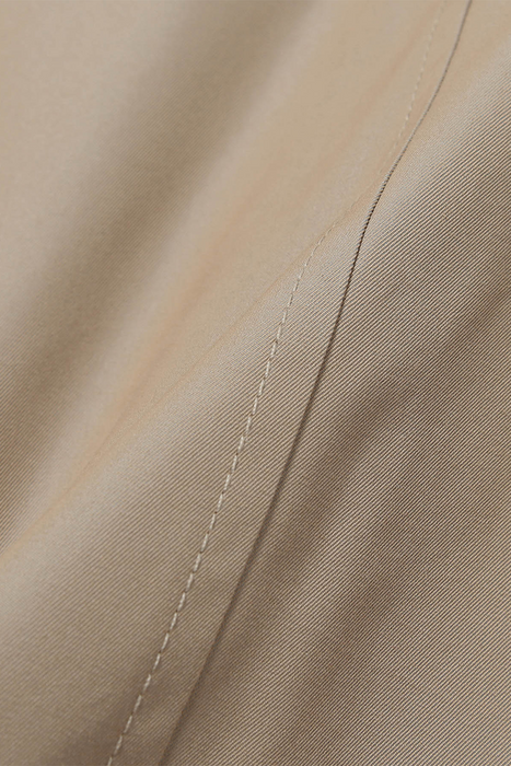 Chambray Soutien Collar Coat - Beige