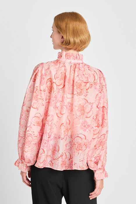 Just Like Heaven Blouse - Red Peony