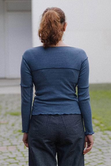 Cinder Long Sleeve Tee - Dark Denim