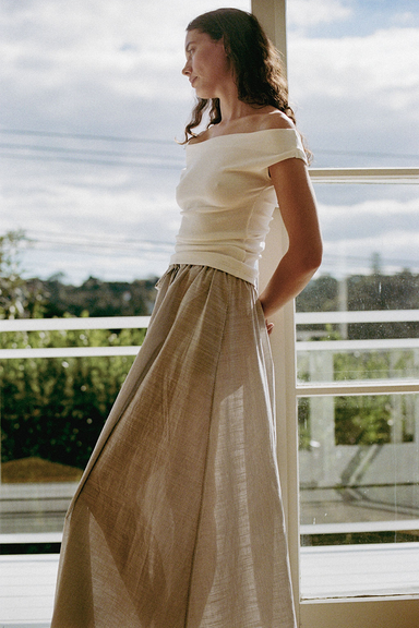 Zelda Skirt - Fine Stripe