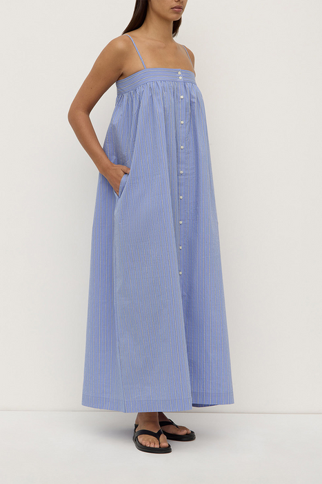 Erina Stripe Maxi Dress - Blue / White Stripe