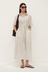 Ria Stripe Midi Shirt Dress - Cream / Smoke