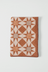 Jacquard Star Wool Blanket - Rust / Soft Peach