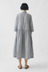 Fine Stripe Cotton Shirt Dress - Ecru / Slate