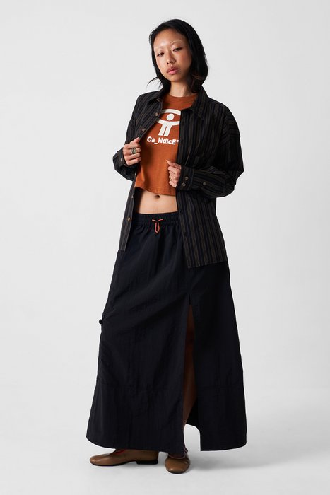 Raw Stripe Shirt - Black