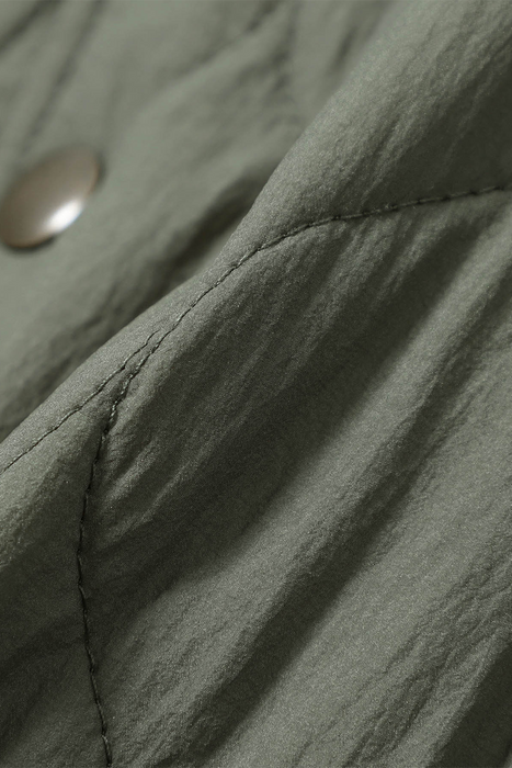 Nylon Quilting Hood Coat - Olive