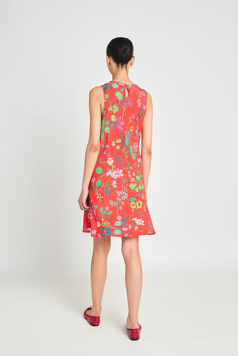 Butterflies Dress - Red Floral