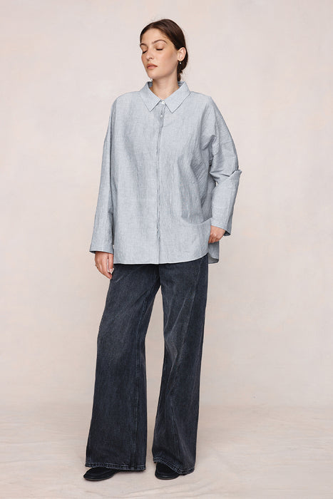 Freddy Shirt - Charcoal Stripe