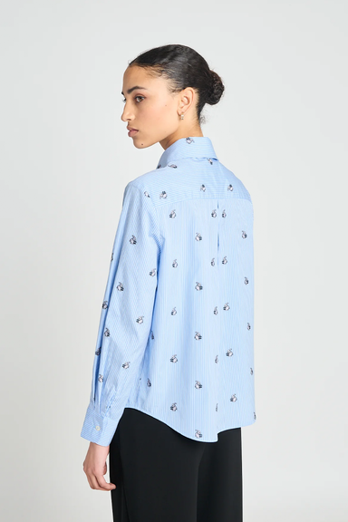 New Beginnings Shirt - Blue Bunny Stripe