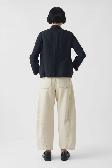 Cotton Linen Neat Jacket - Slate