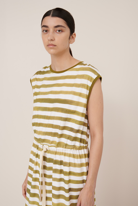Wave Dress - Brushstroke Stripe