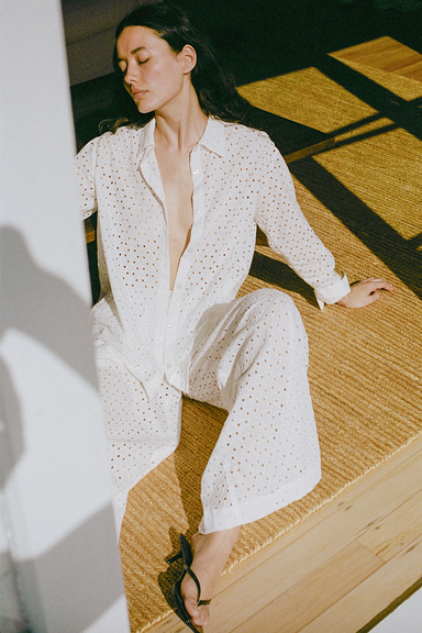 Maeve Shirt - Ivory Broidery