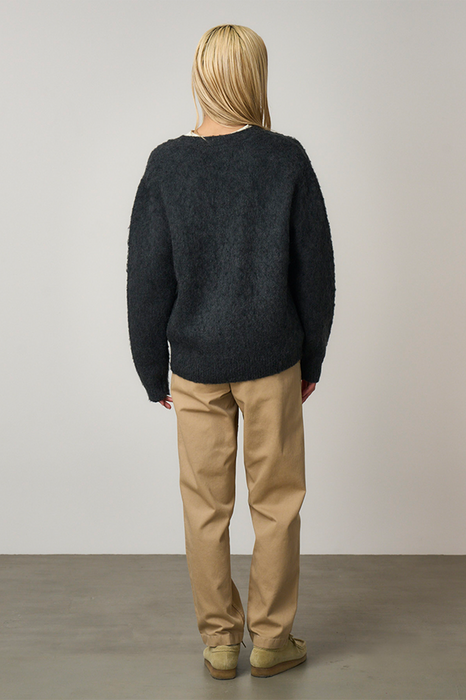 Mohair Cardigan - Charcoal