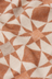Jacquard Star Wool Blanket - Rust / Soft Peach
