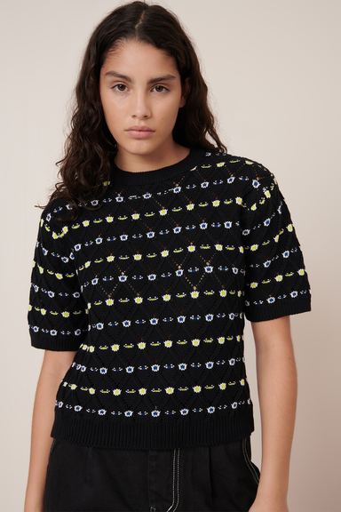 Rhode Top - Daisy Jacquard
