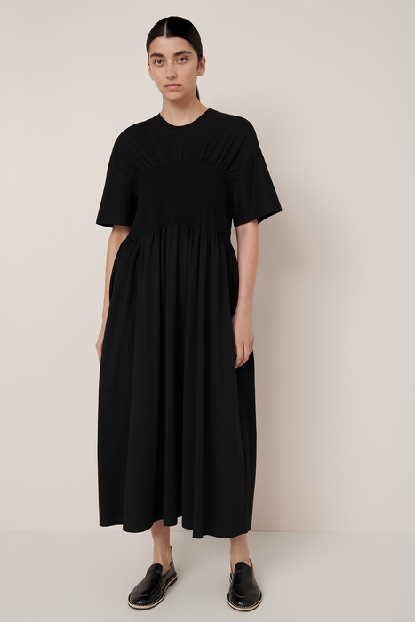 Gathered Dress - Black