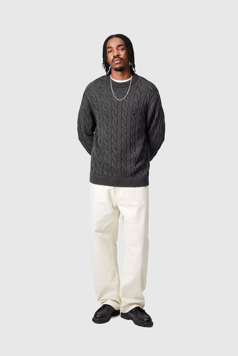 Carter Sweater - Black Garment dyed