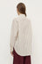 Amaro Italian Stripe Long Sleeve Shirt - Merlot / White Stripe