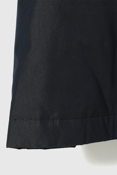 Chambray Soutien Collar Coat - Dark Navy