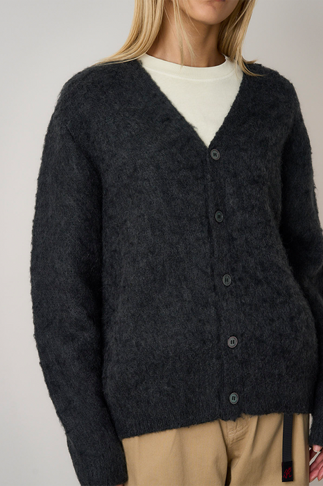 Mohair Cardigan - Charcoal
