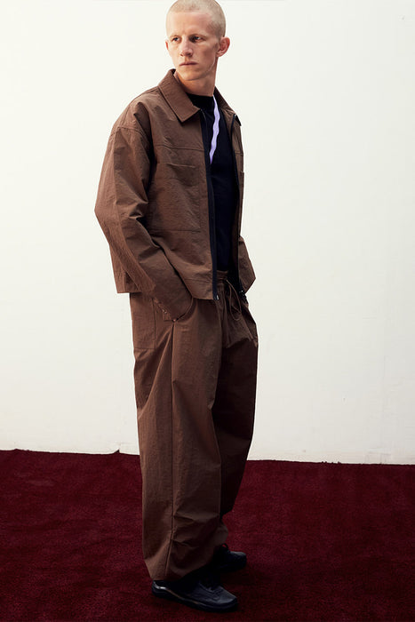 Air Nylon Shirt Jacket - Brown