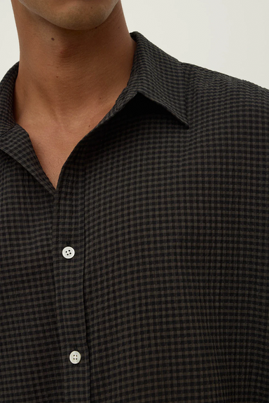 Murphy Long Sleeve Shirt - Moss / Black