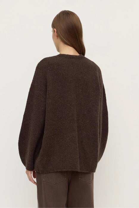 Ariel Knit Cardigan - Dark Choc