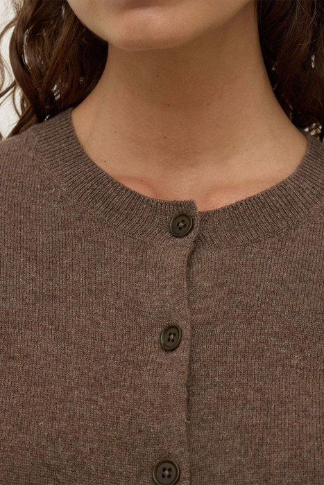 Benny Knit Cardigan - Cocoa Marle