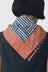 Patchwork Stripe Block Print Bandana - Verdigris / Multi