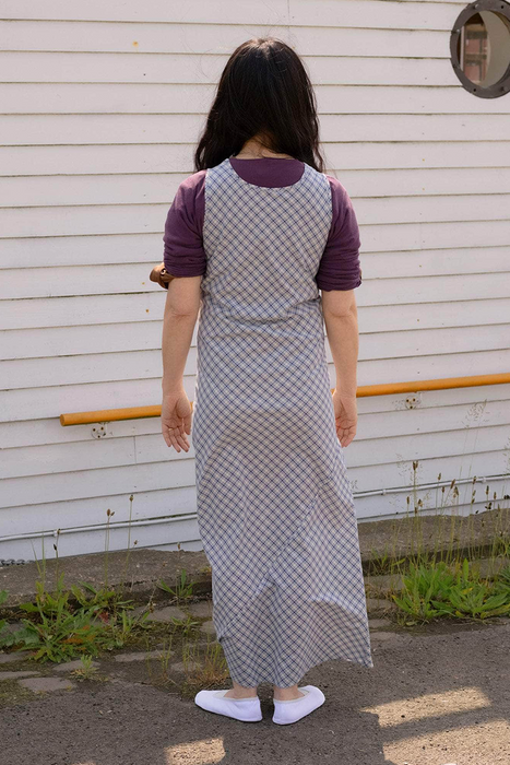 Larva Dress - Blue Check