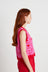 Sleeveless in Seattle Vest - Pink / Red