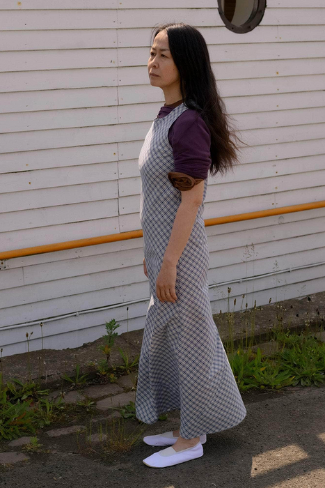 Larva Dress - Blue Check