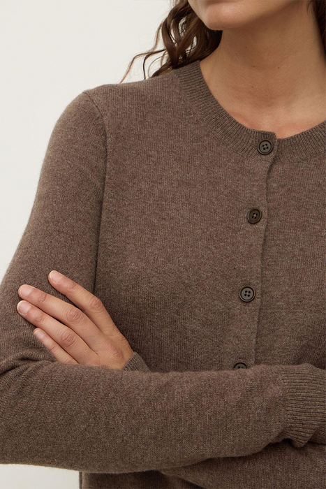 Benny Knit Cardigan - Cocoa Marle