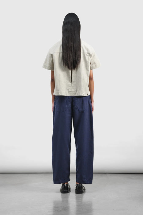 Twisted Seam Trouser - Navy