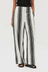 Tuscany Linen Stripe Pants - Black / White