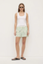Agnes Stripe Short - Butter / Bright Green