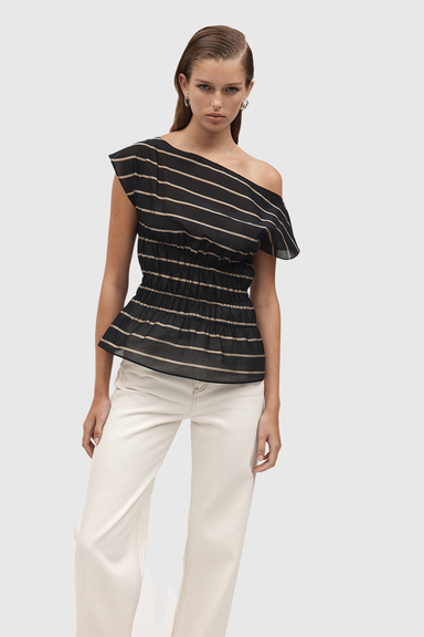 Aida Top - Black Stripe