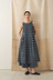 Aila Lore Cotton Ikat Dress - Indigo
