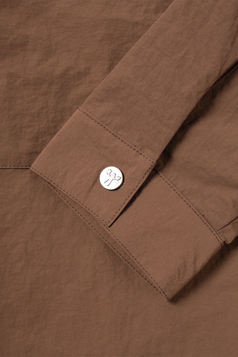 Air Nylon Shirt Jacket - Brown
