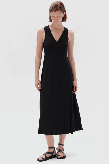 Sabine Japanese Crepe Dress - Black