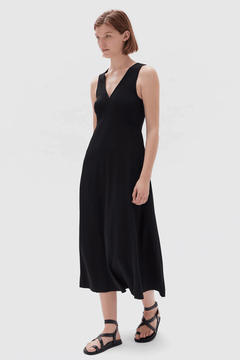 Sabine Japanese Crepe Dress - Black
