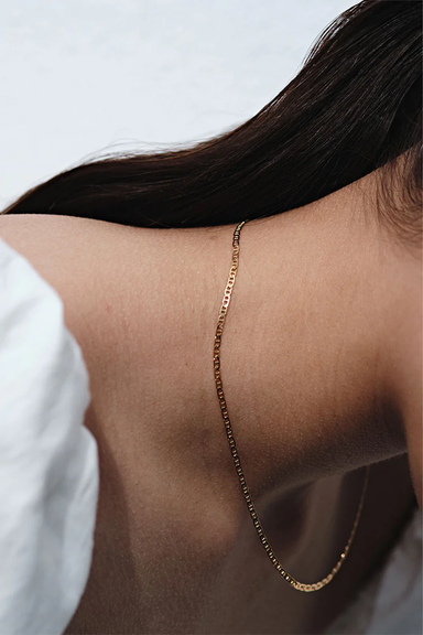 Anchor Chain Necklace - Gold Plated