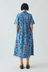 Archivist Floral Cotton Shirt Dress - Warm Blue