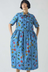 Archivist Floral Cotton Shirt Dress - Warm Blue