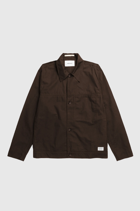 Arresskov Compact Cotton Overshirt - Delicioso Brown