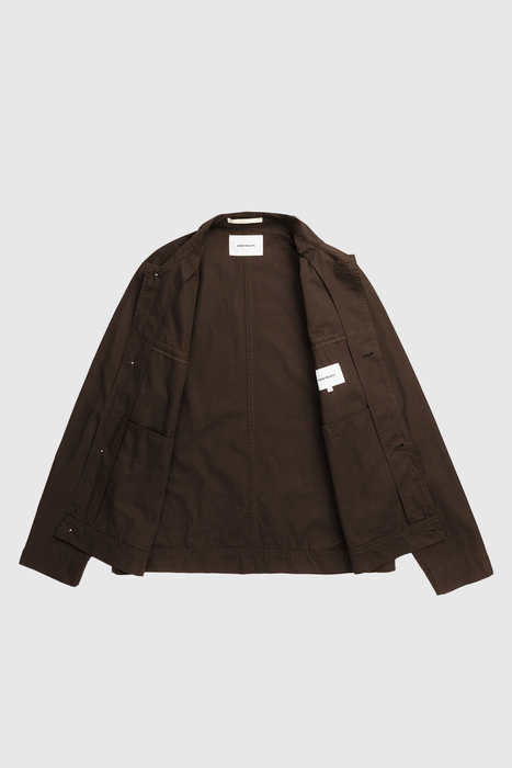 Arresskov Compact Cotton Overshirt - Delicioso Brown