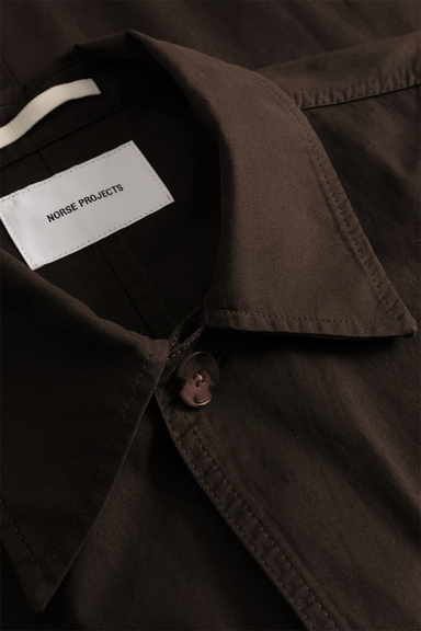 Arresskov Compact Cotton Overshirt - Delicioso Brown