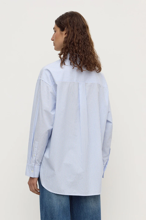 Avoca Stripe Long Sleeve Shirt - Blue / White Stripe