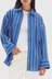 Ayla Stripe Long Sleeve Shirt - Royal / White